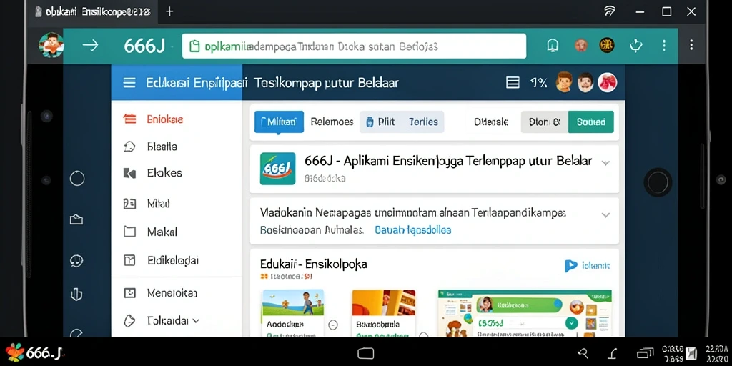 Tampilan antarmuka 666J yang interaktif dan informatif.