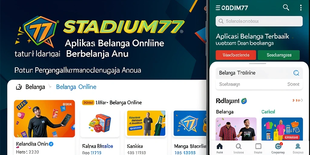Antarmuka STADIUM77 yang mudah digunakan untuk belanja online.