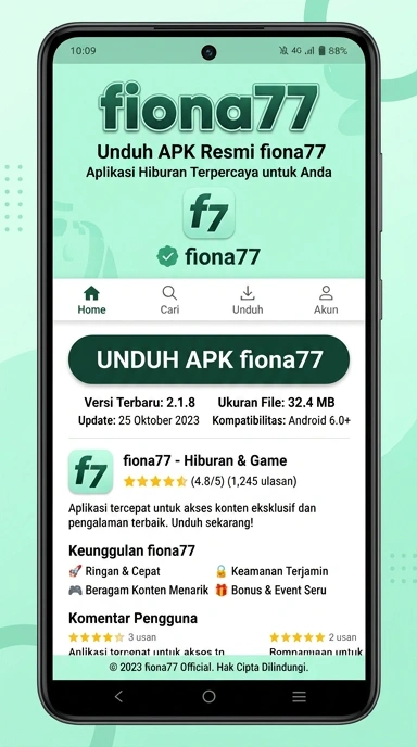 Tampilan halaman APK fiona77