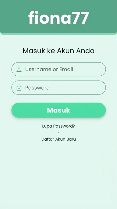 Tampilan halaman login fiona77